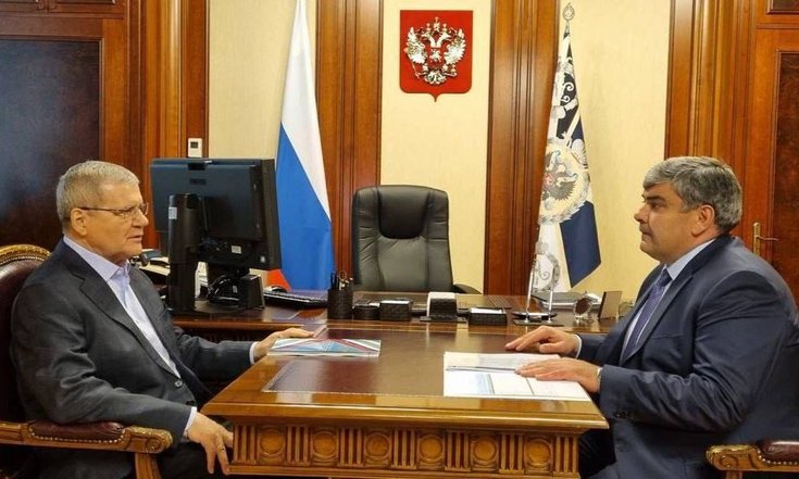 Юрий Чайка провел двустороннюю встречу с Главой Кабардино-Балкарии Казбеком Коковым